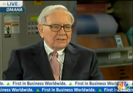 Warren Buffet appears on CNBC