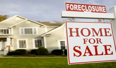 foreclosure sign on home